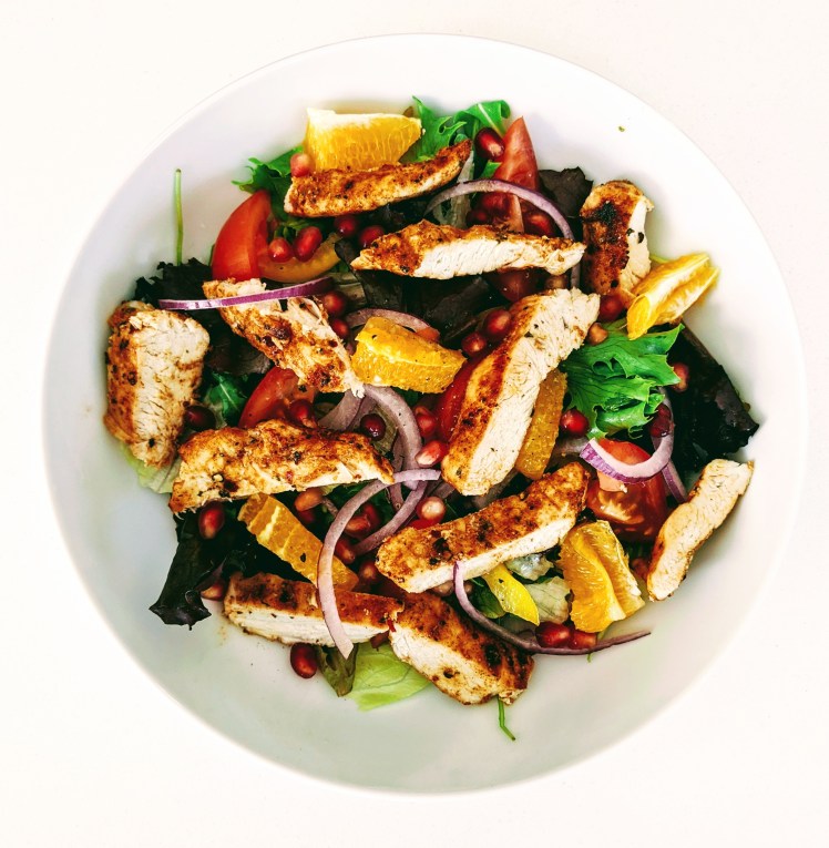 Chicken Salad with Orange & Pomegranates